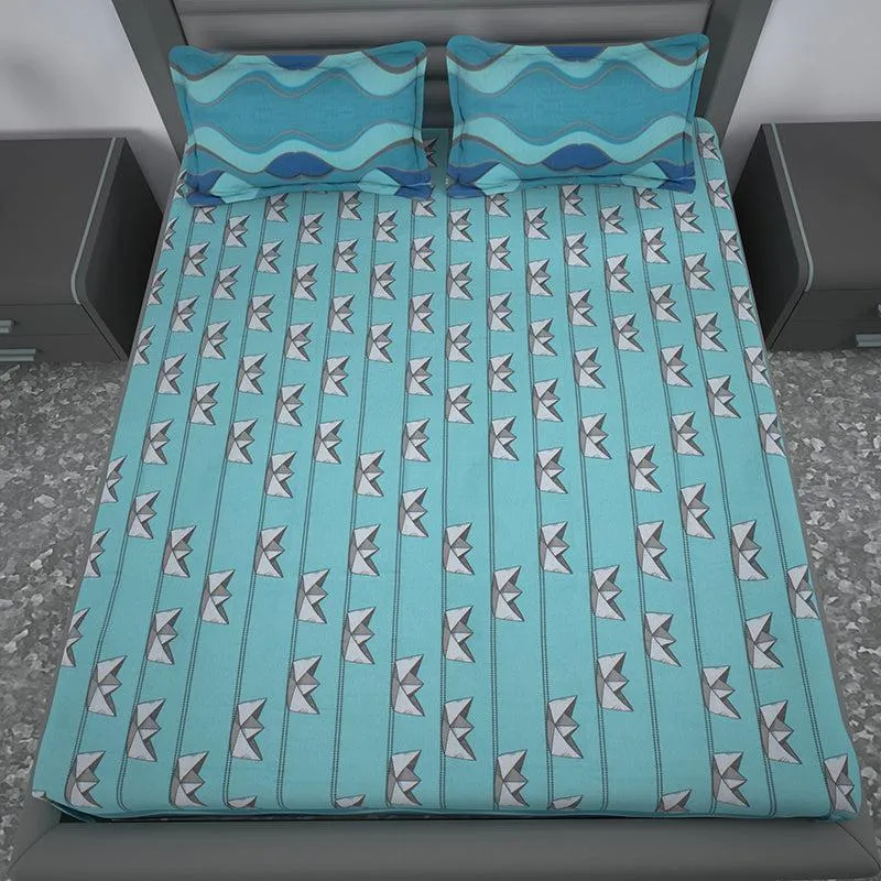 Loomed Horizons Abstract Cotton Bedsheet - 144 TC media 4