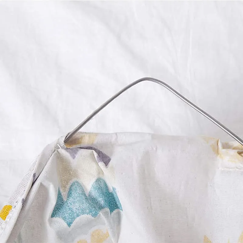 Linen Geometry Laundry Basket media 5