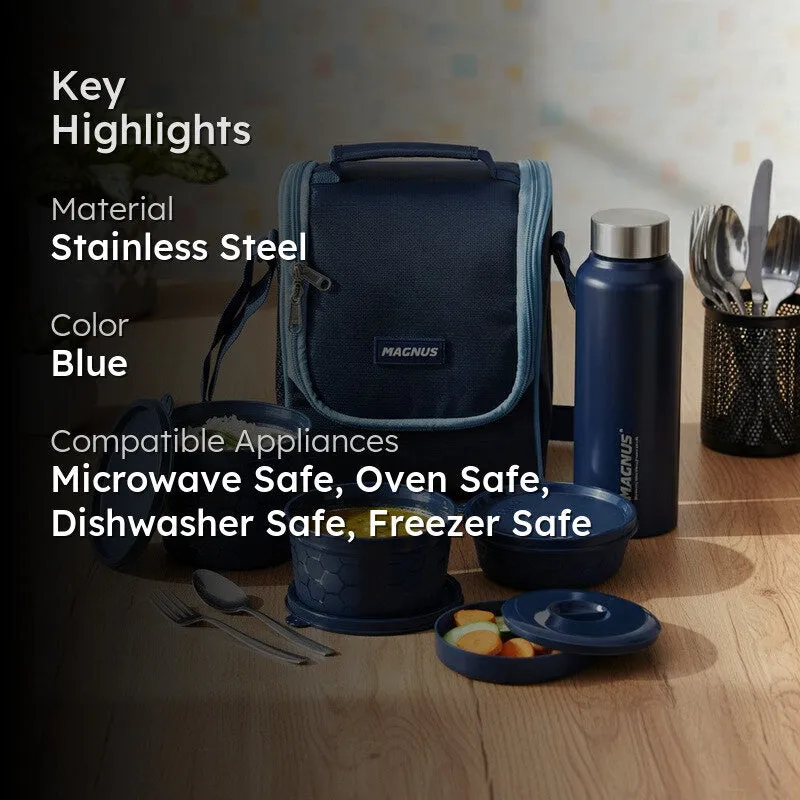 Velora Prime Lunch Box with Lunch Bag - Five Piece Set media 2