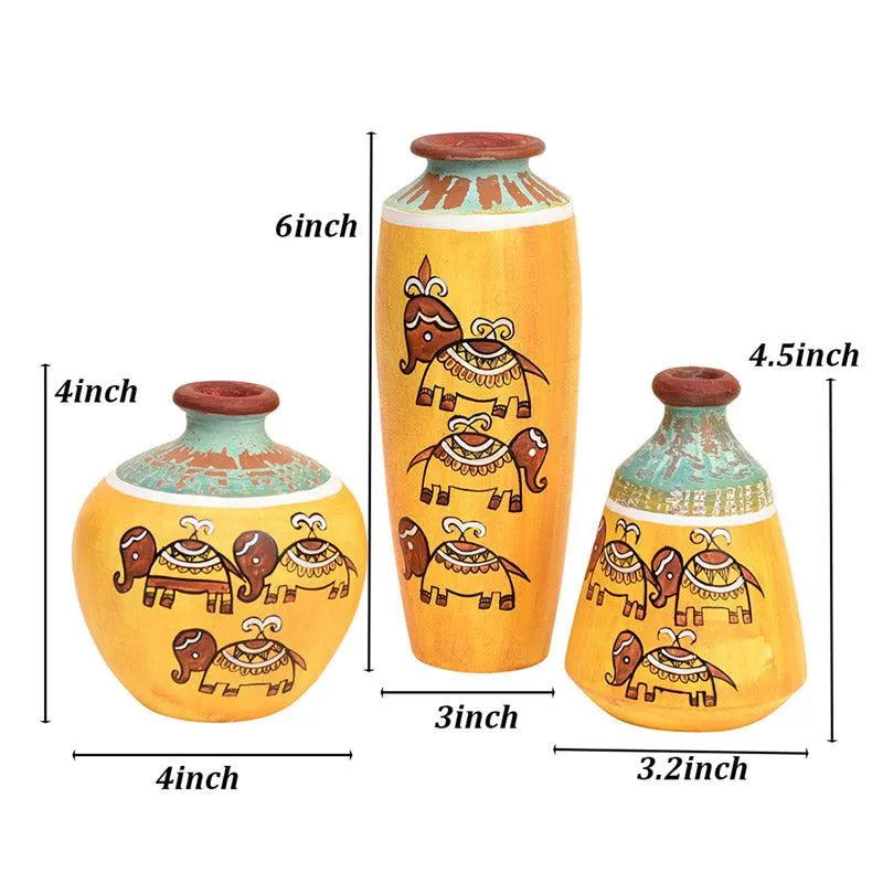 Zia Terracotta Vase - Three Piece Set media 6