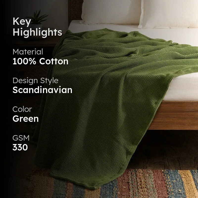 Soothara Cotton Blankets - Green media 2