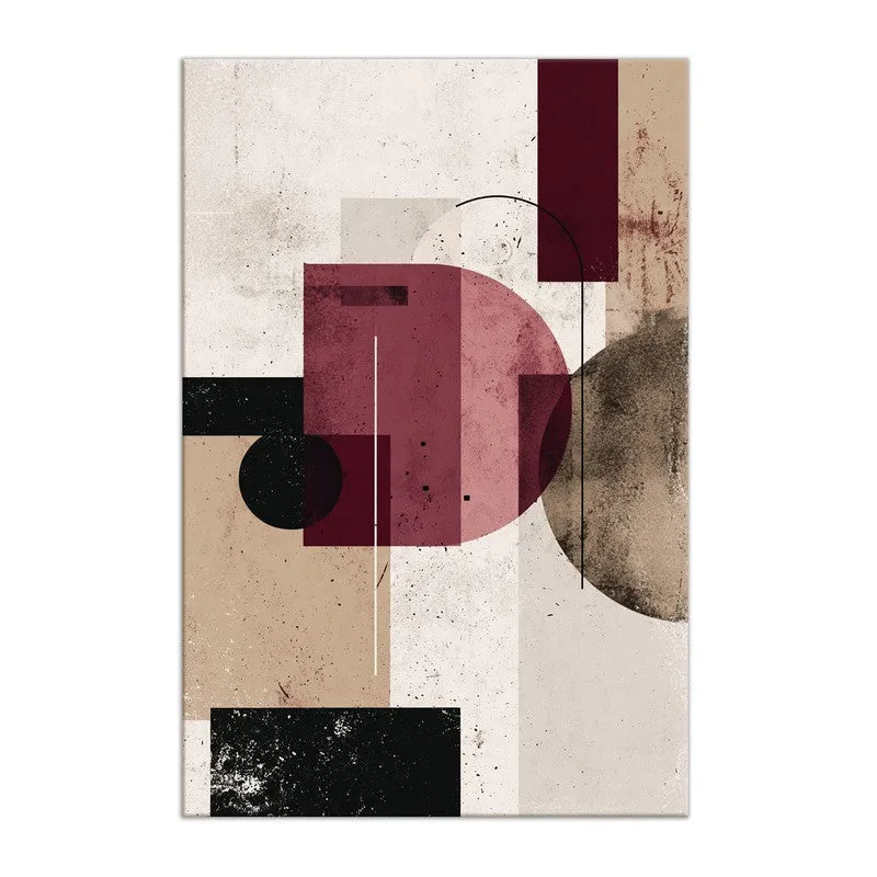 Muted Geometry Abstract Canvas Wall Art media 3