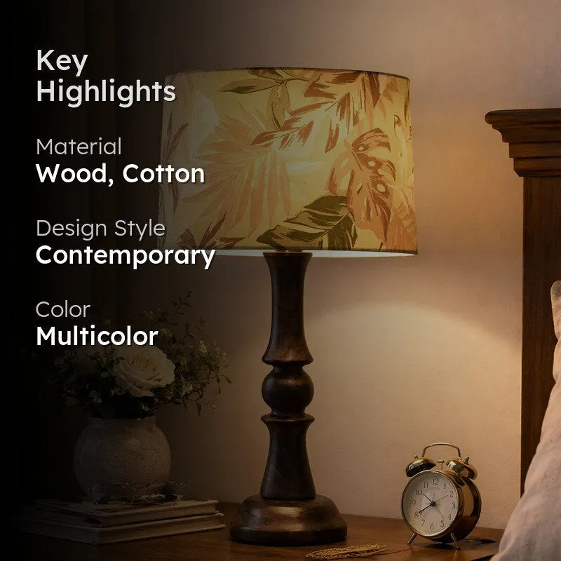 LeafBloom Wooden Table Lamp media 2