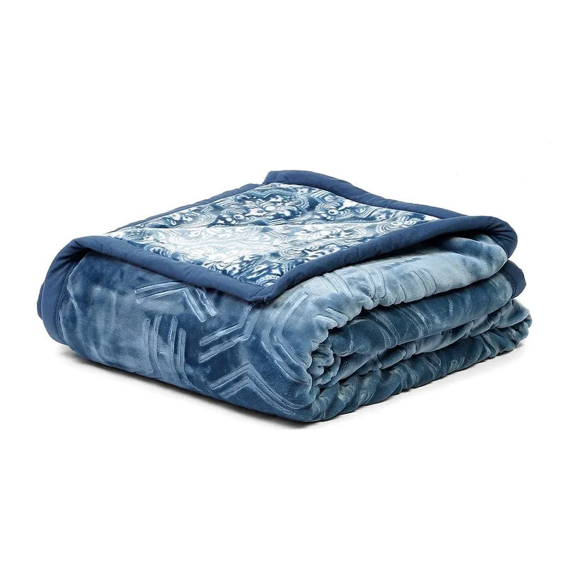 Monte Carlo Crimson Dreamscape Blanket (Blue)- 800 GSM media 6