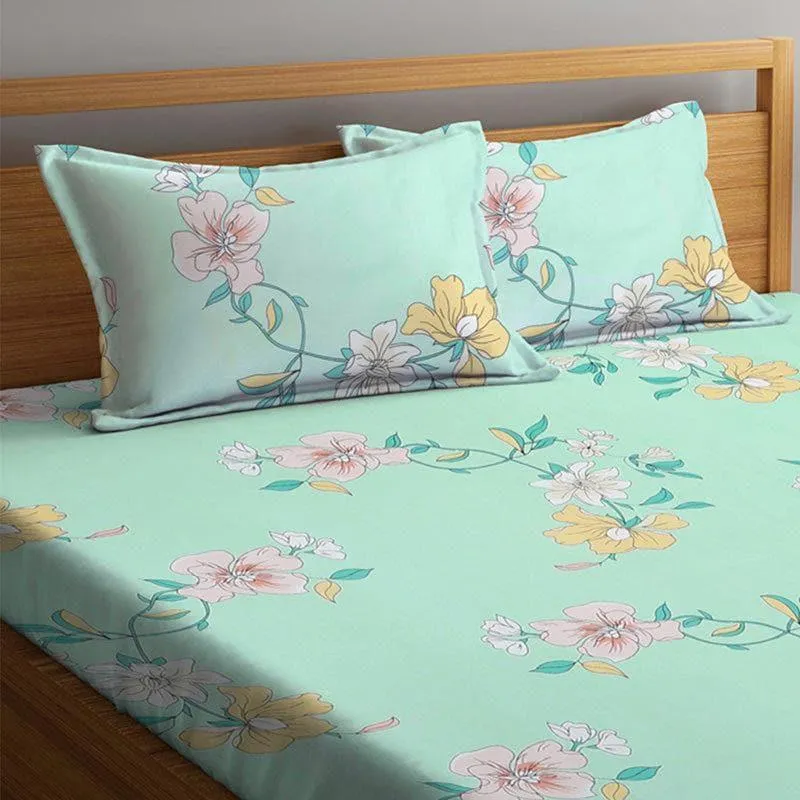 Cyan Mangolia Bedsheet - 150 GSM media 3