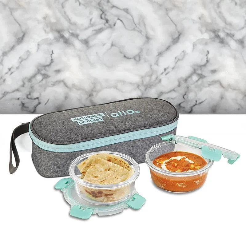 Jonas Lunchbox With Oval Grey Bag (390 ML) - Set Of Two media 3