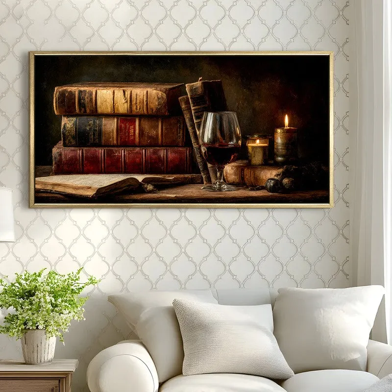 Bookward Canvas Wall Painting With Frame media 4