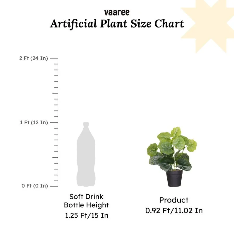 Artificial Grape Ivy Plant With Black Fiber Pot - 0.9 Feet media 7