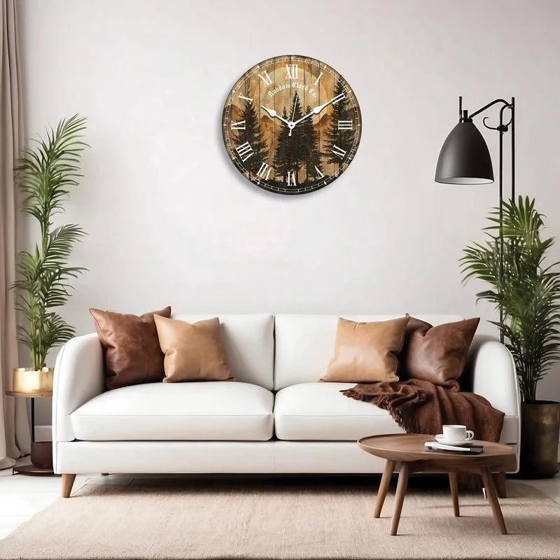 Panta Rhei Analog Wooden Wall Clock media 4