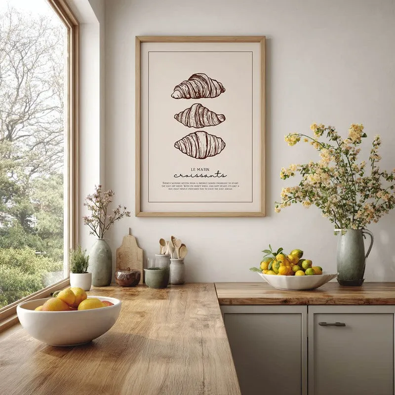 CroissantMorphosis Archival Canvas Wall Art - Brown media 5