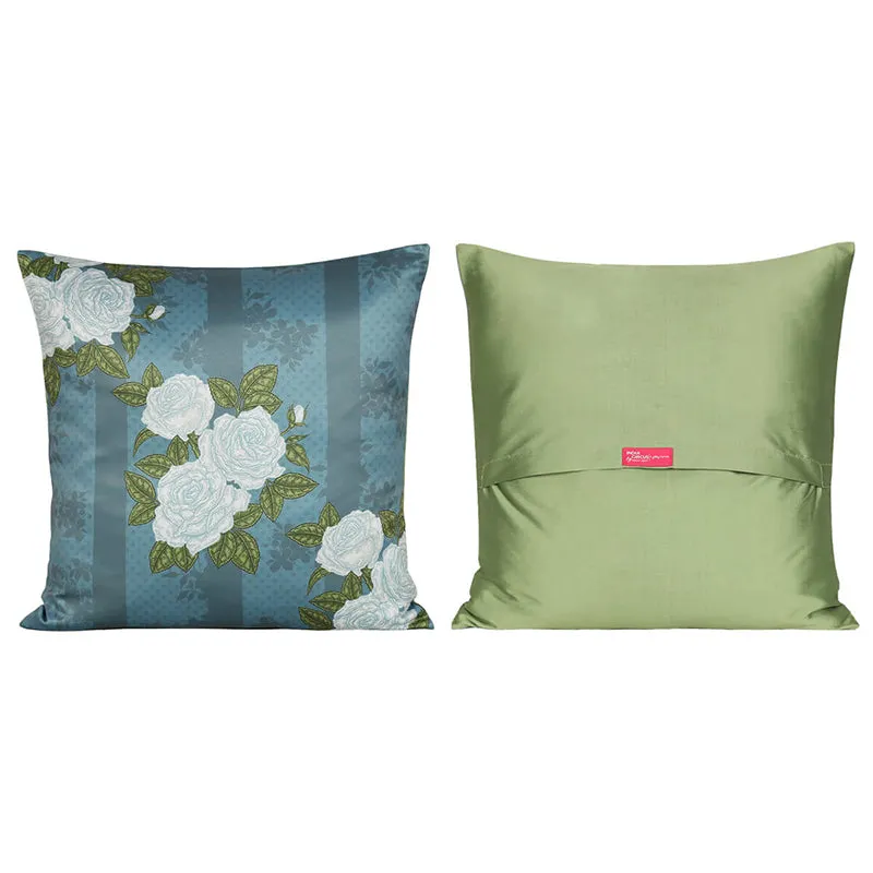 India Circus Rustic Orbits Printed Velvet Cushion Cover - Set Of Five media 3