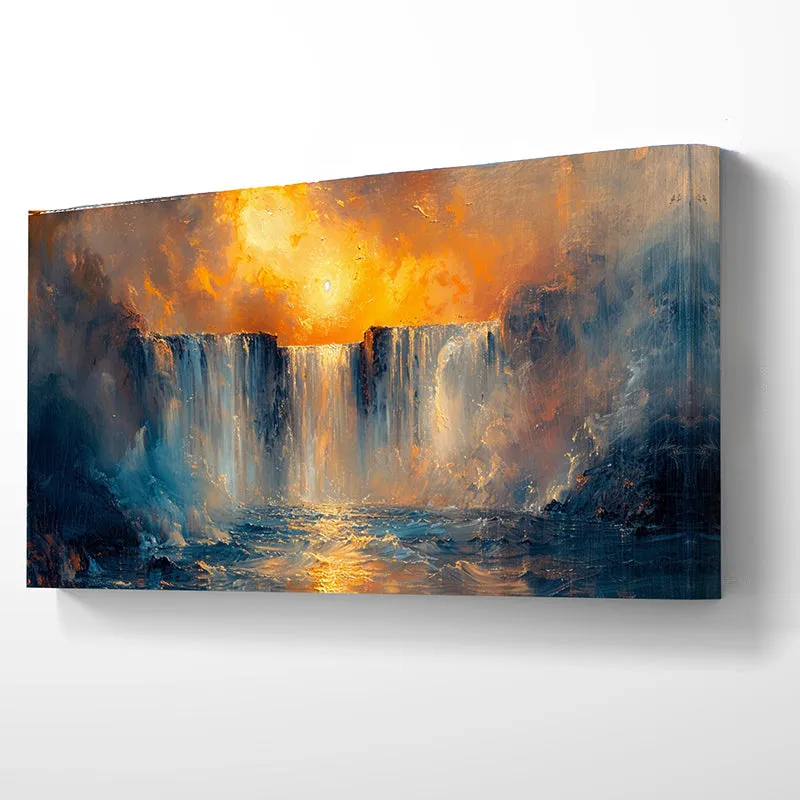 Misty Cascades Wall Painting media 5
