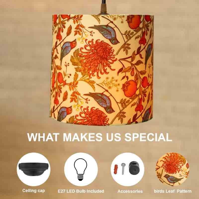 Amber Fabric Ceiling Lamp media 5