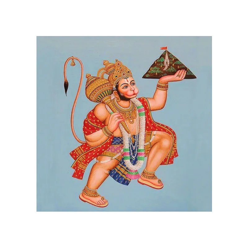 Mahabali Anjaneya Poly Canvas Wall Painting media 4