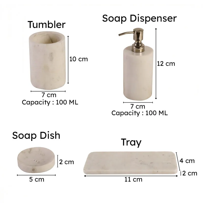 Esmee Marble Bathroom Set - Four Piece Set media 9