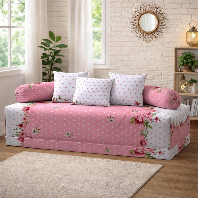 Gulnera Printed Diwan Set - Six Piece Set