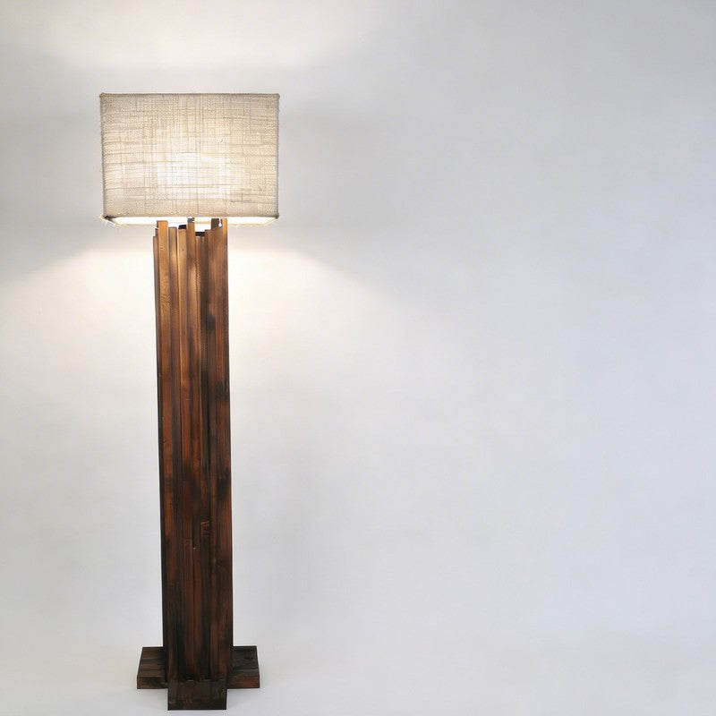 CalmGlow Wooden Floor Lamp - Brown media 6