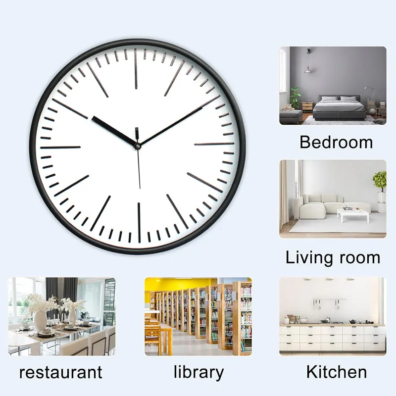 Aestra Analog Wall Clock - Black, White media 8