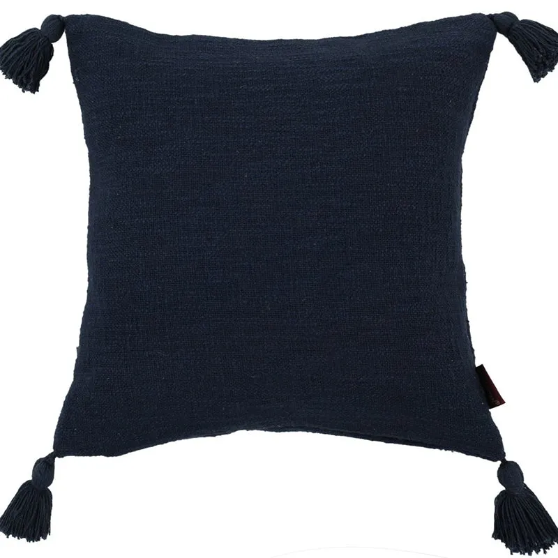 Claira Solid Cushion Cover (Dark Blue) - Set Of Two media 8