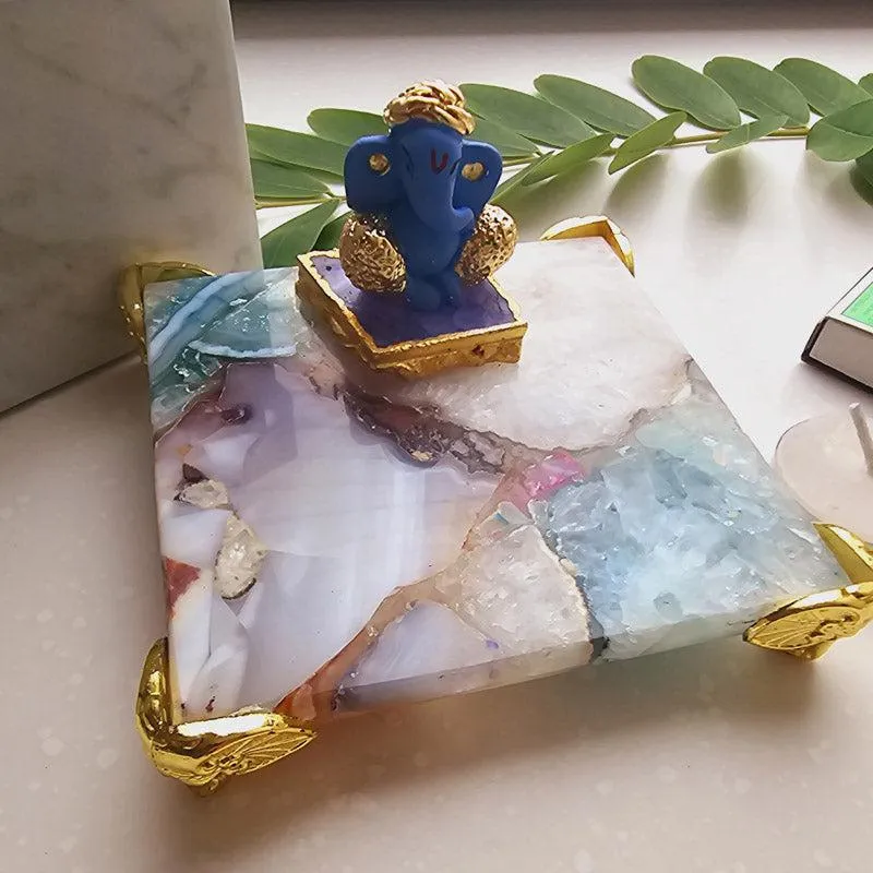 Athviya Cobalt Ganesha Agate Gift Box media 1