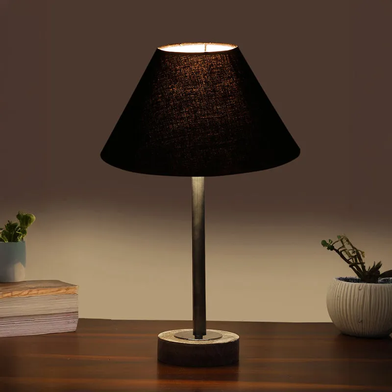 Cotin II Rodin Wooden Table Lamp - Black,Silver,White media 1