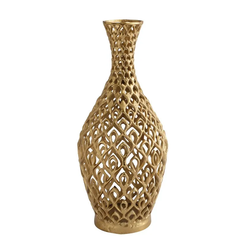 Rococo Floor Vase - Gold media 4