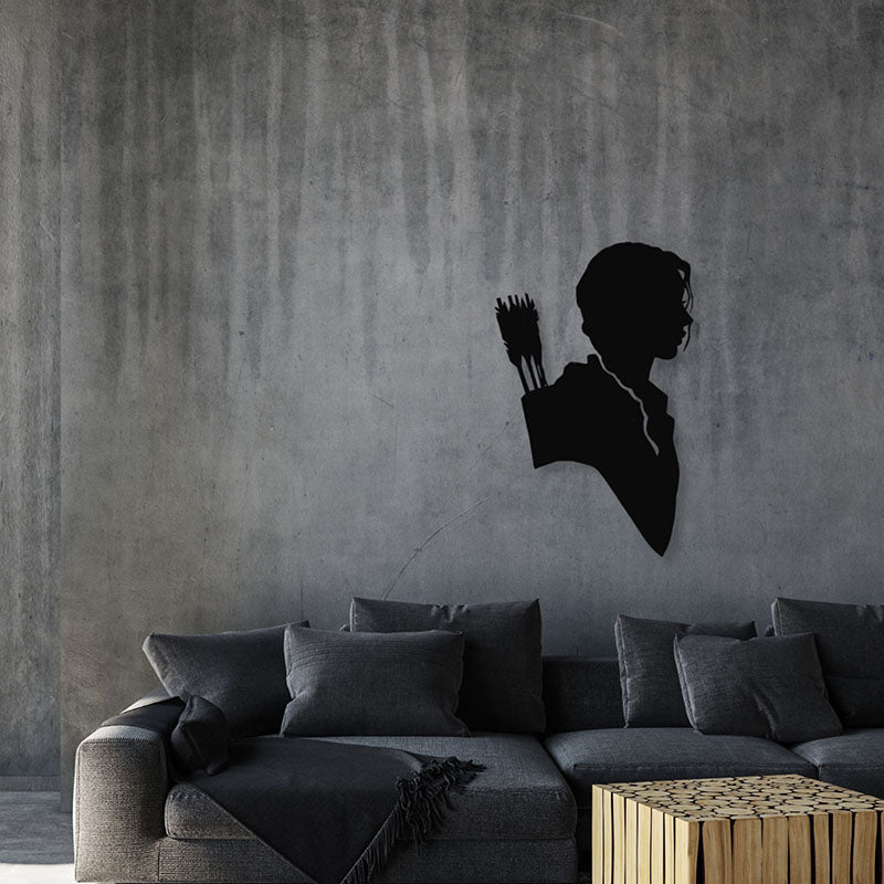 Katniss Hunger Games Black Iron Wall Accent