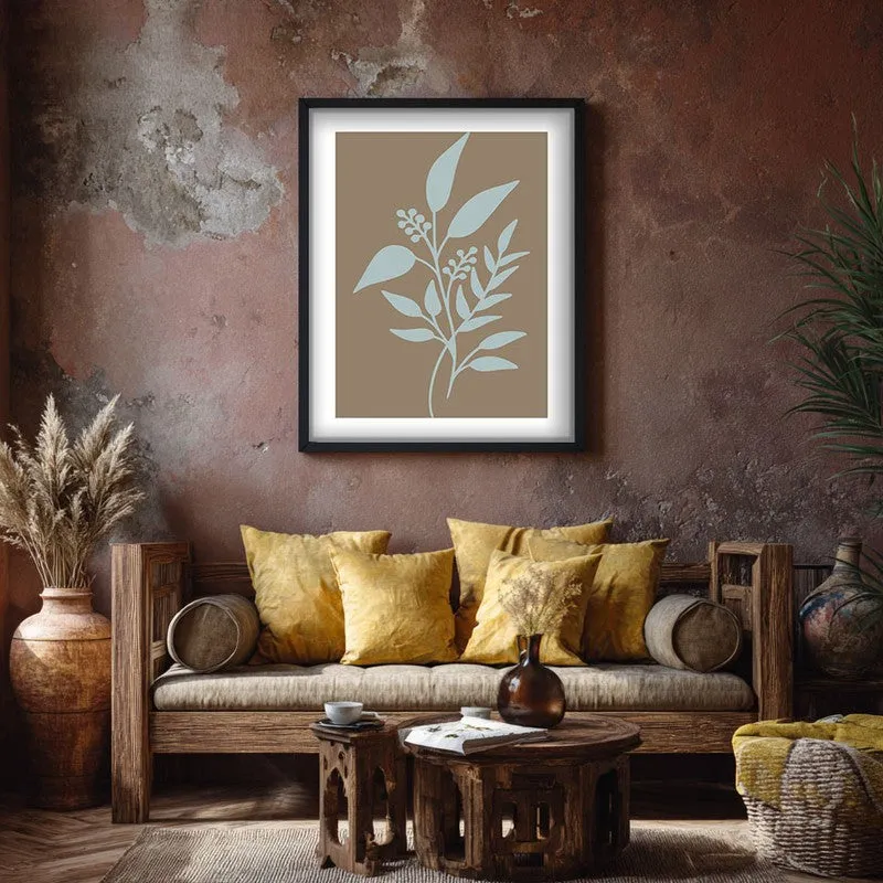 Arctic Sage Canvas Wall Painting With Black Frame media 7