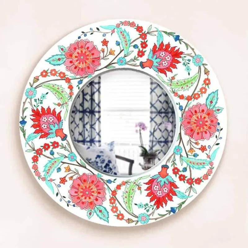 Chadreya Bloom Designer Handpainted Mirror media 4