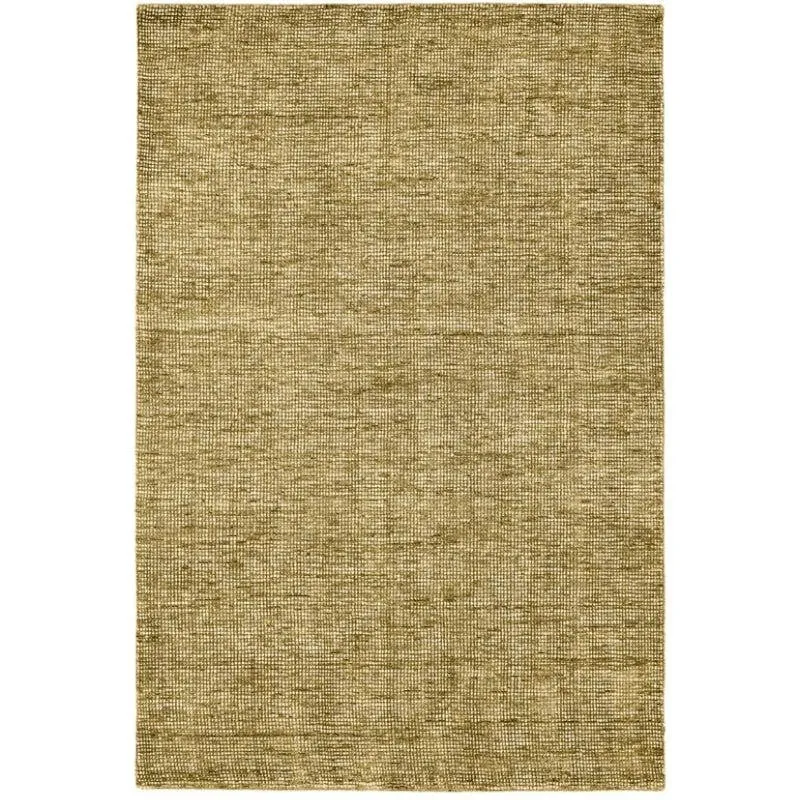 Thread Tale Hand Woven Wool Rug - Olive & Brown media 1