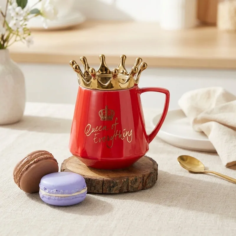 Queen Ceramic Coffee Mug (400 mL) - Red media 1