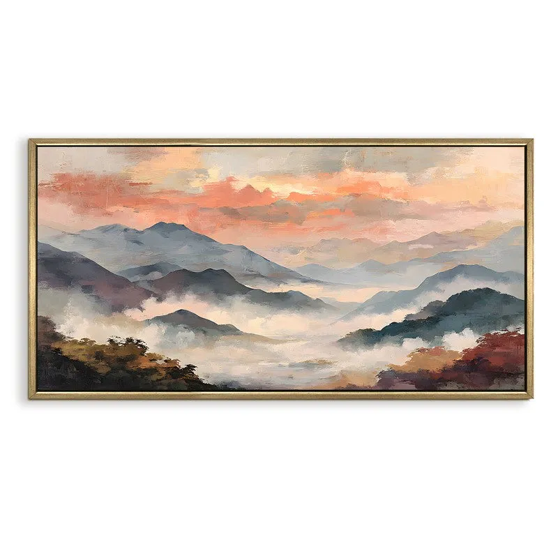 Morning Haze Canvas Wall Painting With Frame media 3