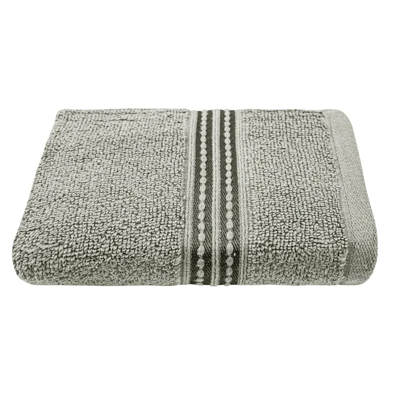 Micro Cotton LuxeDry Solid Hand Towel (Grey) - Set Of Two media 5