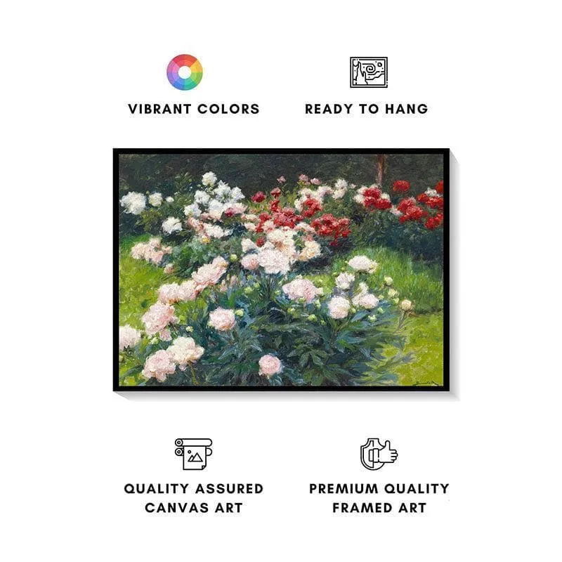 The Garden Canvas Painting - Black Frame media 4