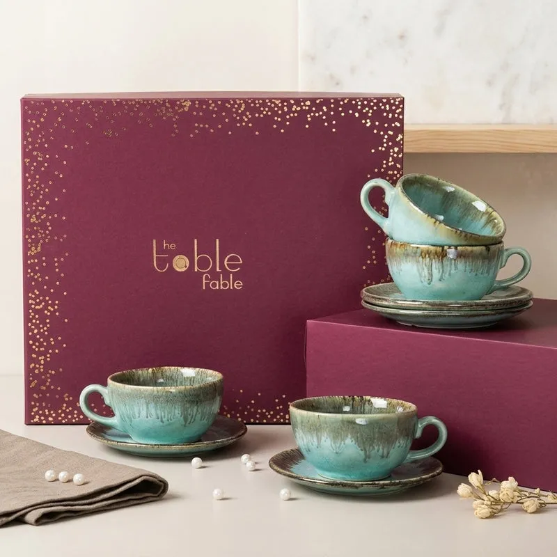 Splash of Serenity Cup & Sucers Gift Box - Set Of Eight media 1