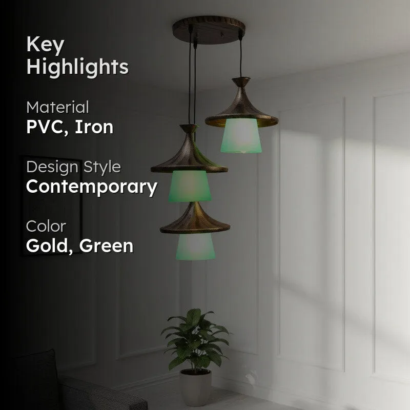 Green Glow PVC Ceiling Lamp media 2