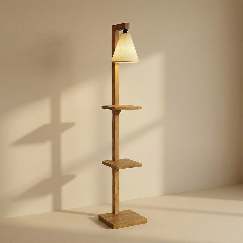 Canova Shelf Wooden Floor Lamp image 6