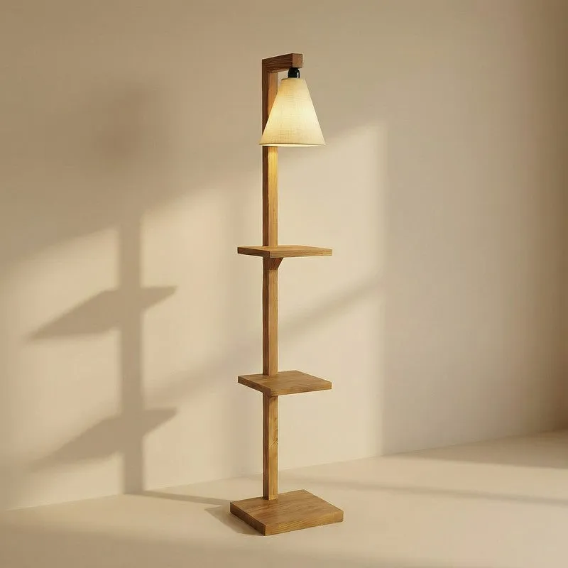 Canova Shelf Wooden Floor Lamp media 6
