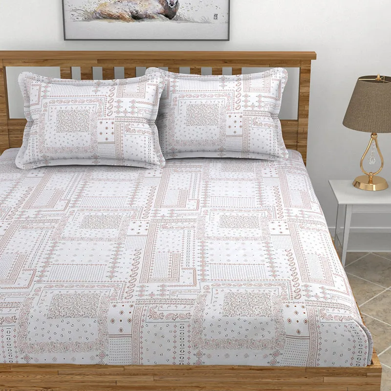 Mathieu Cotton Bedsheet (Pink) - 210 TC media 3