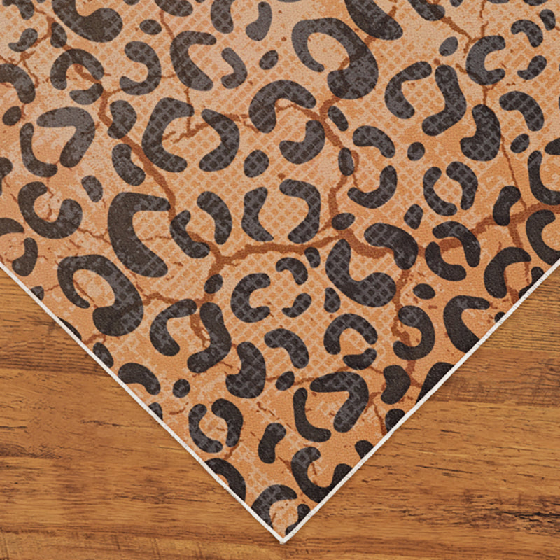 Beryl Abstract Polyester Anti-Skid Carpet - Orange media 6