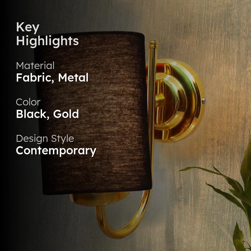 Galora Hepa Fabric & Metal Wall Lamp - Black media 2