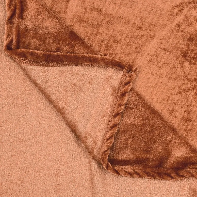 VelvetDream Woolen Bedsheet (Rust Orange) - 150 GSM media 8