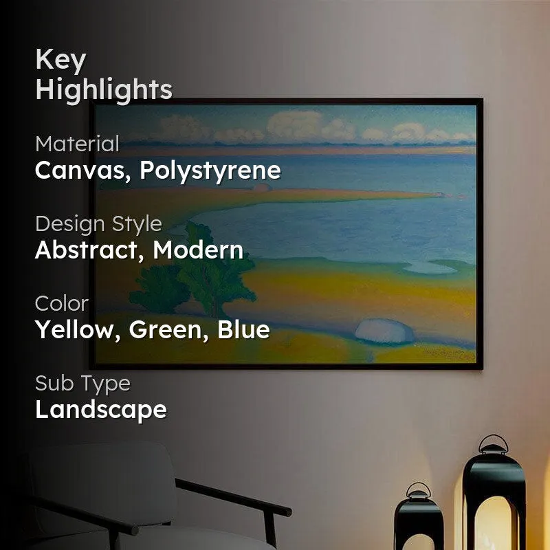 Promontory Canvas Painting - Black Frame media 2