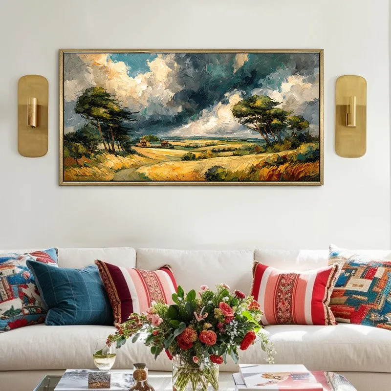 Windward Fields Canvas Wall Painting With Frame media 1