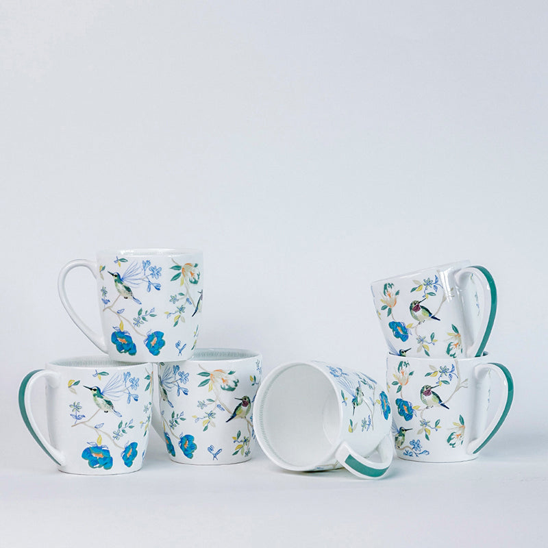 Magique: Wings Paradise Summer Fine China Mug (200 mL Each) - Set of Six media 4