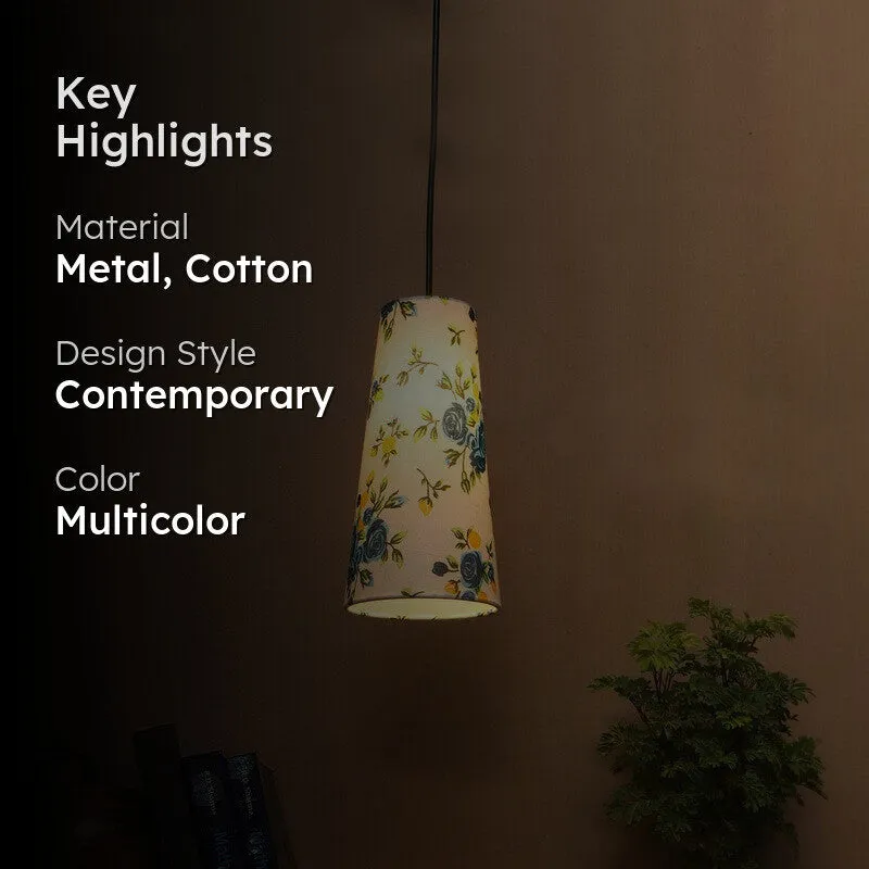 Solarae Metal Ceiling Lamp - White & Blue media 2