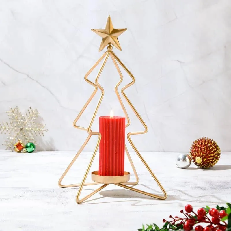 Small Christmas Tree Candle Stand media 3