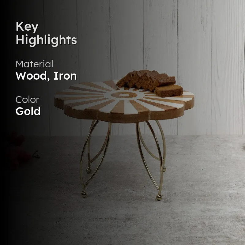 Blooming Decorative Cake Stand - Gold media 2