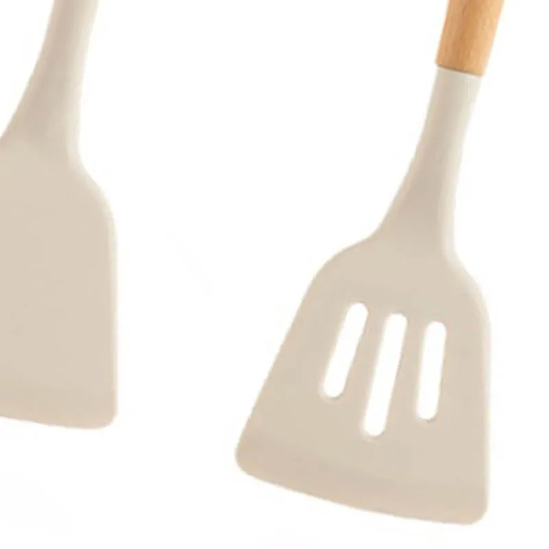 Silicone Spatulas with Wooden Handle - Three Piece Set media 5