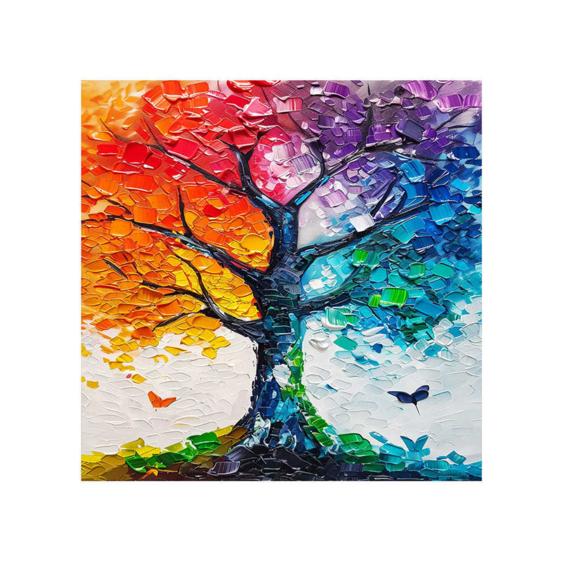 Rainbow Tree Poly Canvas Wall Painting media 5